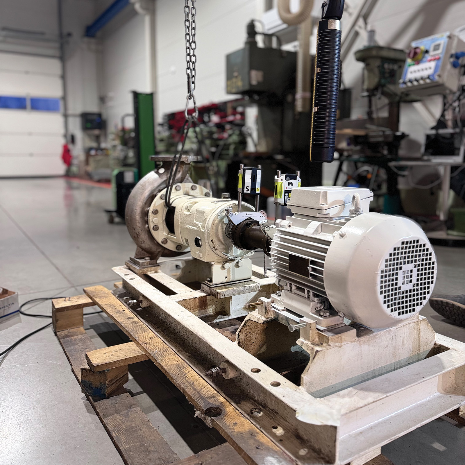 Laser alignment of rotating devices